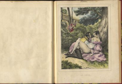 null [Achille DEVERIA]. The Library of Novels. A young girl's wake. 1840. In-4, 29...