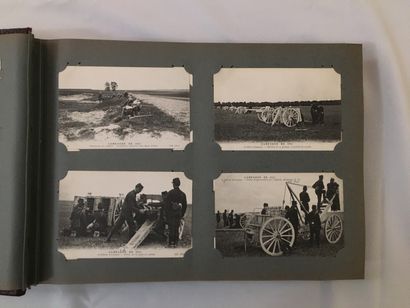 null OLD POSTCARDS AND VIGNETTES. War 14-18. 1 album containing about 330 postcards....