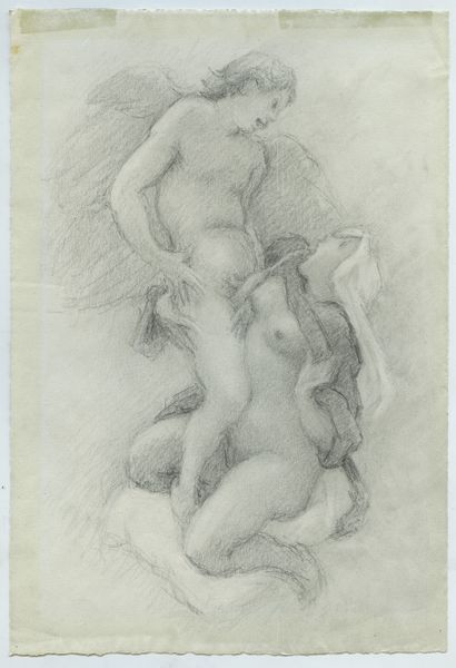 null Richard GUINO (1890-1973). Devilish nuns, circa 1960. 6 pencil drawings, various...