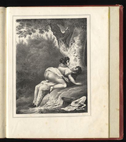 null ROMANTIC LITHOGRAPHS. Hardback, 17 x 12.8 cm containing 12 romantic lithographs...