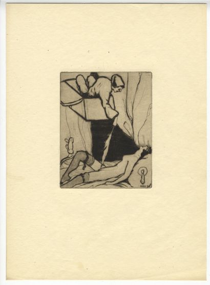 null Rudolf KELLER. Erotische Marschen, privatdruck. 10 plates, without folder, the...