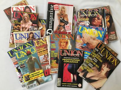 null 10 adult comic books and about 50 magazines, Union and miscellaneous.