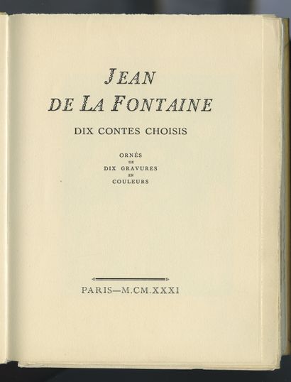 Jean de LA FONTAINE – [J. STALL]. Dix contes...