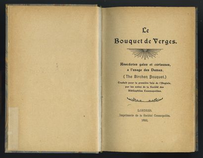 null FLAGELLATION [Alphonse MOMAS] TRIX. Whipping machine. Paris-Brussels 1901 [Duringe]....