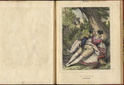 null [Achille DEVERIA]. The Library of Novels. A young girl's wake. 1840. In-4, 29...