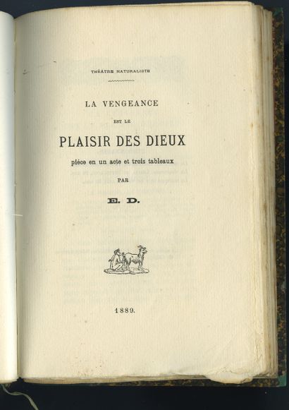 null 
E. D. [Edmond DUMOULIN]. Théâtre naturaliste. Londres, collection des érotiques...