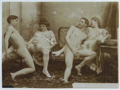 null PORNOGRAPHIES. Vers 1900-1920. 170 épreuves argentiques d'époque, formats divers,...