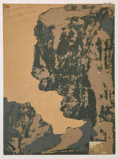 null 
Femme et singe. Vers 1920. Aquarelle, 38 x 27 cm.
