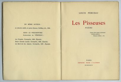 null EXEMPLAIRE D’AUTEUR ENRICHI. Louis PERCEAU - Gaston TRILLEAU. Les Pisseuses....