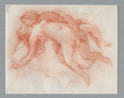 null Richard GUINO (1890-1973). Devilish nuns, circa 1960. 6 red chalk drawings,...