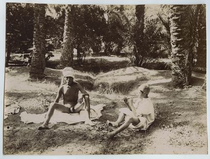 null Vincenzo GALDI (1871-1961), attribué à. L'Oasis, vers 1910. Épreuve d'époque...