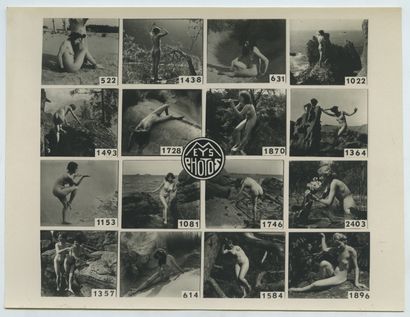 null BIEDERER & divers. Études de nu, lingerie, pornographies et divers, vers 1900-1930....