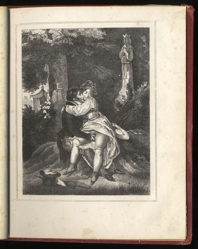 null ROMANTIC LITHOGRAPHS. Hardback, 17 x 12.8 cm containing 12 romantic lithographs...