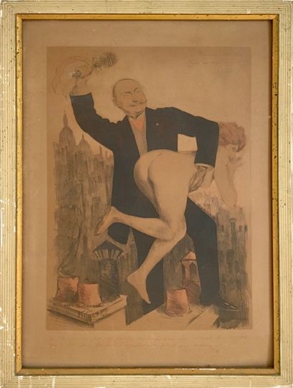 null The Spanking, ca. 1925. Colour engraving, 47 x 31 cm.
