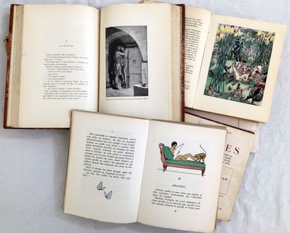 null Pierre LOUŸS. Set of 6 books: Manuel de civilité - Aphrodite - Psyché, 1935...