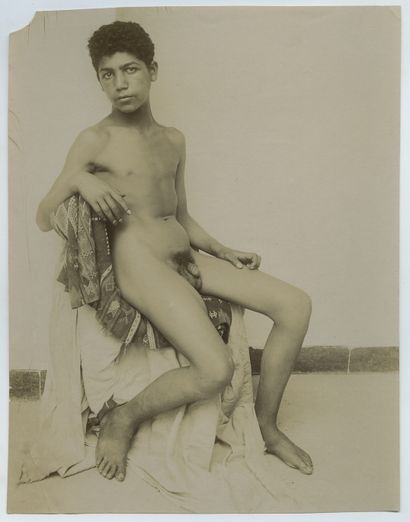 null Vincenzo GALDI (1871-1961), attribué à. Étude de nus, vers 1910. Épreuve d'époque...