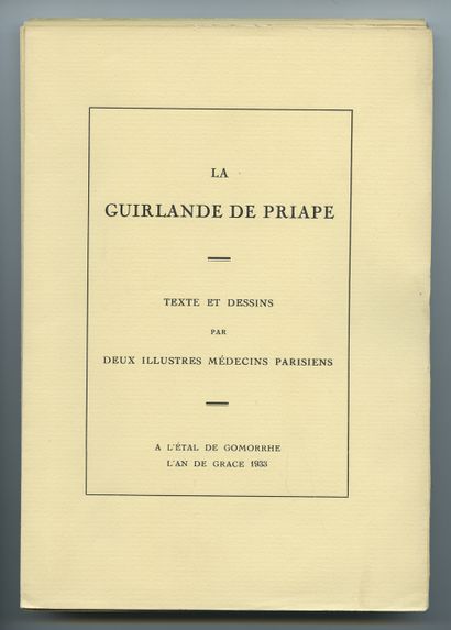 null [Jean MORISOT]. La Guirlande de Priape, texte et dessins par deux illustres...