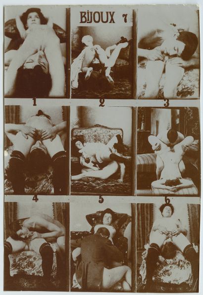 null PORNOGRAPHIES. Vers 1900-1920. 15 épreuves argentiques d'époque dont cartes-référence....