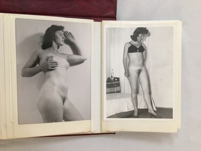 null Amateurs and miscellaneous, circa 1950. A red album containing 50 prints 9 x...