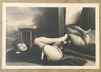 null GRUNDWORTH. Nude studies, ca. 1935. 2 silver prints, 12.7 x 17.7 cm. One stained....