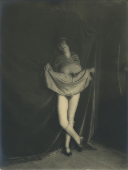null Mr. X. The Raised Skirt, ca. 1930. Vintage silver print, 24 x 18 cm.
