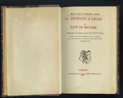 null [5 books library HENRI BOSCO] Discipline in the School and in the Boudoir. Secret...