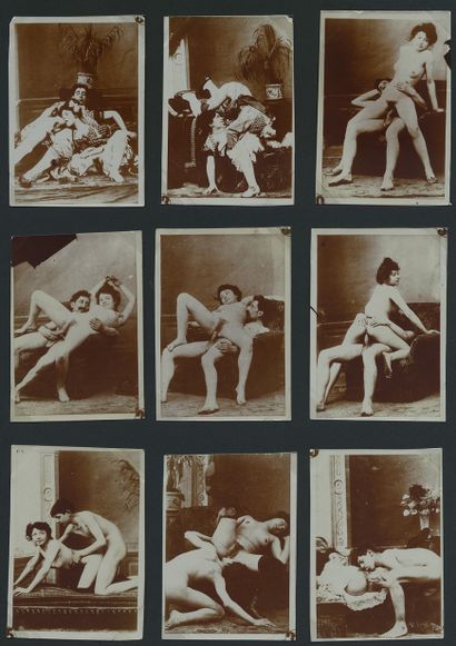 null PORNOGRAPHIES. Vers 1900-1920. 170 épreuves argentiques d'époque, formats divers,...