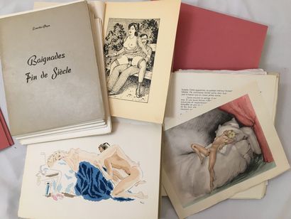 null COLLECTION OF 3 ILLUSTRATED BOOKS. Gamiani. The love notebook. Baignades fin...