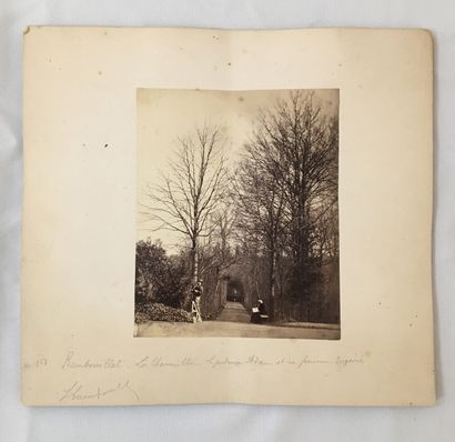 null ANCIENT PHOTOGRAPHS OF RAMBOUILLET. 10 silver prints, around 1870, various ...