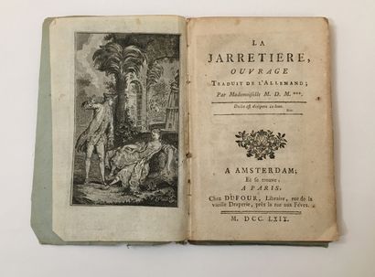 null La Jarretière. Amsterdam, 1769. In-12 de 131 pages. Débroché, couverture muette,...