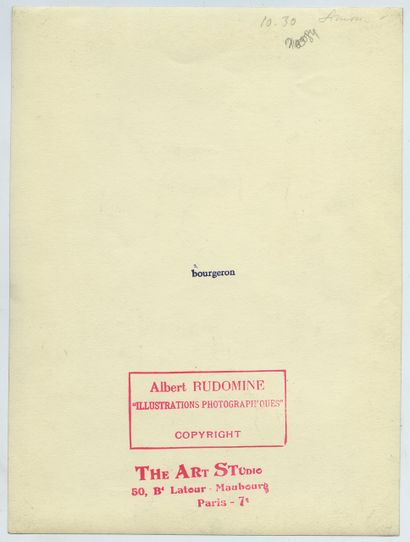null Albert RUDOMINE (1891-1975). Nude Study, ca. 1930. Vintage silver print, 23...