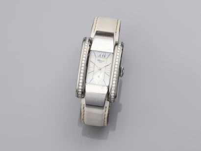 null CHOPARD, La Strada. Bracelet montre en acier, 750 MM, lunette bordée de diamants,...