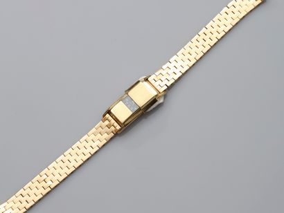 null JAEGER LECOULTRE, Bracelet montre de dame en or jaune, 750 MM, lunette carrée,...