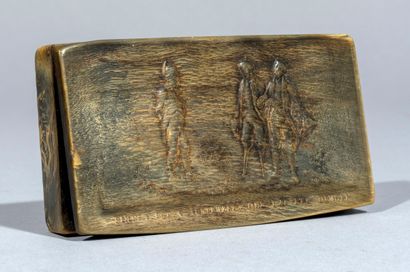 null 
Snuff box in pressed horn, representing the Emperor





Napoleon and two veteran...