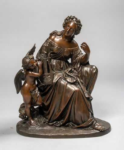 null Jean-Jacques FEUCHÈRE (1807 - 1852) after,

Bronze with brown patina, subject...