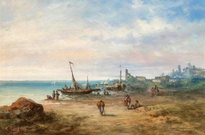 null Paul B.PASCAL (1832-1903)

Country Road and Seaside in Italy, 1876

Pair of...