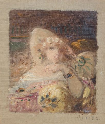 null 
Pierre Olivier Joseph Coomans (1816-1889)


Blonde Odalisque





27 XI 88





Oil...