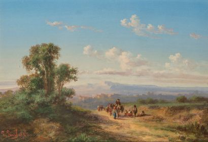 null Paul B.PASCAL (1832-1903)

Country Road and Seaside in Italy, 1876

Pair of...