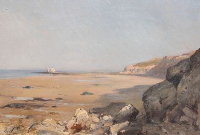 null 
Pierre Olivier Joseph Coomans (1816-1889)

 

 Beach Landscape by the Sea with...