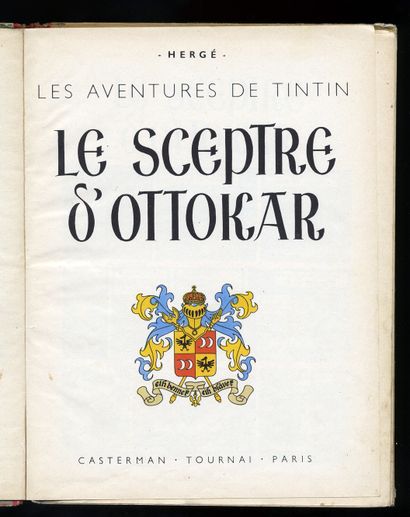 null HERGÉ. Les Aventures de Tintin. Le sceptre d'Ottokar. Casterman, 1955. Second...