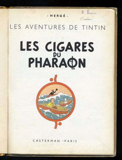 null HERGÉ. Les Aventures de Tintin. Les Cigares du Pharaon. Casterman, 3e trimestre...