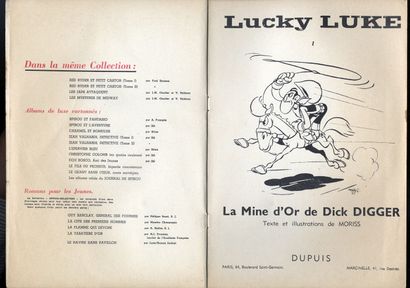 null MORISS. Lucky Luke - 1. The Gold Mine of Dick Digger. Dupuis, 1949. Second blank...