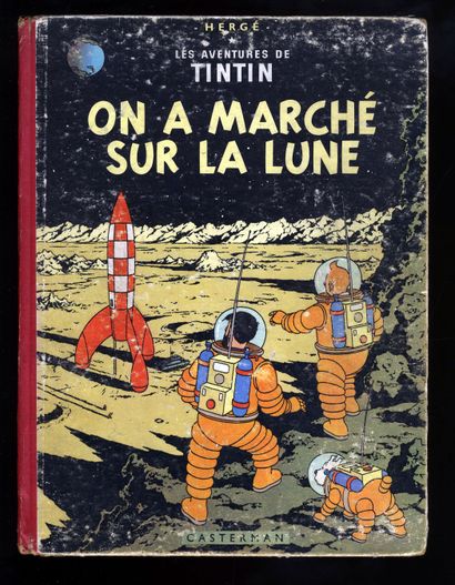 null HERGÉ. Les Aventures de Tintin. On a marché sur la lune. Casterman, 1955. Second...