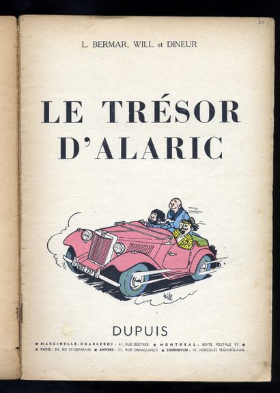 null Luc BERMAR - WILL et DINEUR. Tif et Tondu. Le Trésor d'Alaric. Éditions Dupuis,...