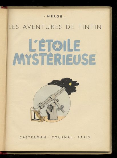 null HERGÉ. Les Aventures de Tintin. L'Étoile mystérieuse. Casterman, 1942. Édition...