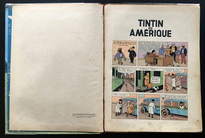 null HERGÉ. The Adventures of Tintin. Tintin in America. Casterman, 1945. First color...