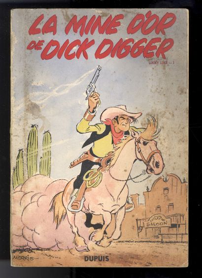 null MORISS. Lucky Luke - 1. The Gold Mine of Dick Digger. Dupuis, 1949. Second blank...