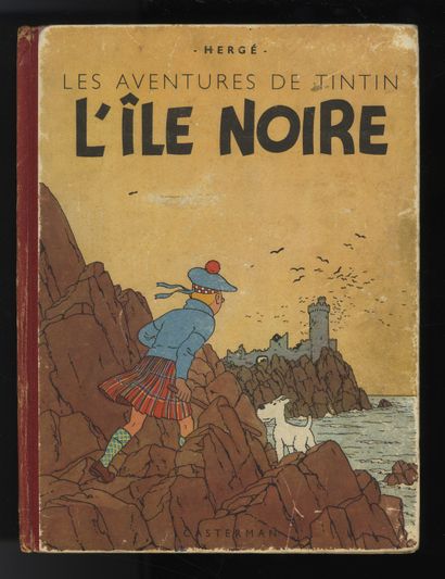 null HERGÉ. The Adventures of Tintin, The Black Island. Casterman, Tournai, Paris...