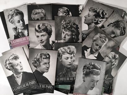 null LA COIFFURE DE PARIS. 56 revues concernant la coiffure, entre 1940 et 1948.
