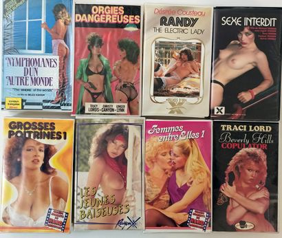 null VHS. 20 cassettes. Sexe interdit, Lilith, A fleur de peau, Orgies dangereuses,...